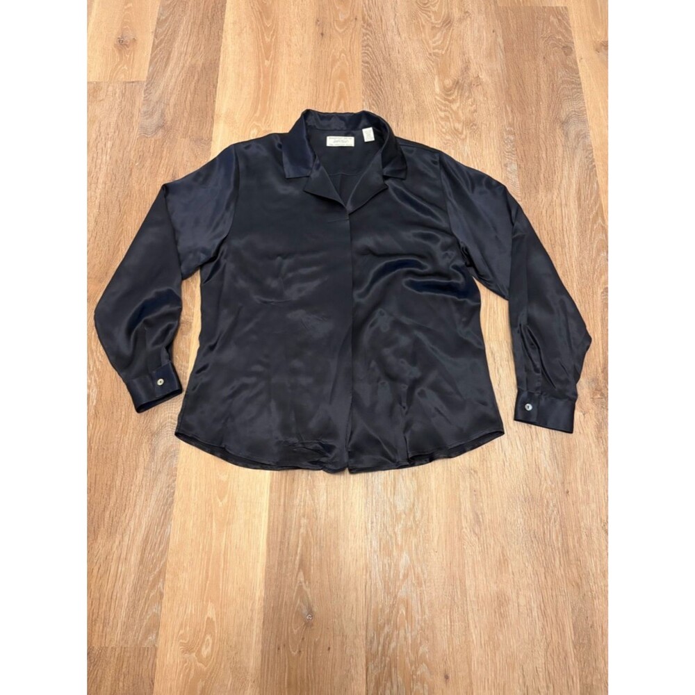 Lord and Taylor Silk Button Up Casual Top Classic Blouse 14P